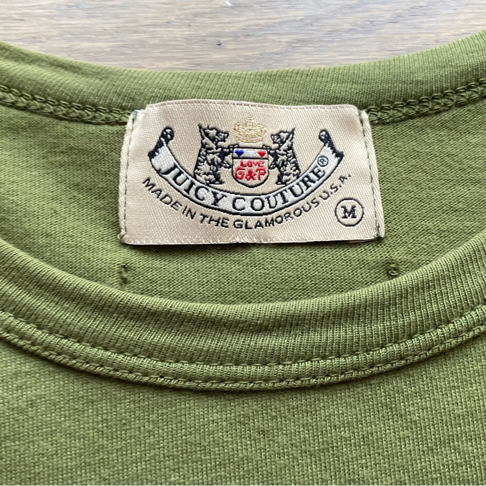 Juicy Couture “JUICY SISTER” Green y2k tee RARE - Picture 7 of 8